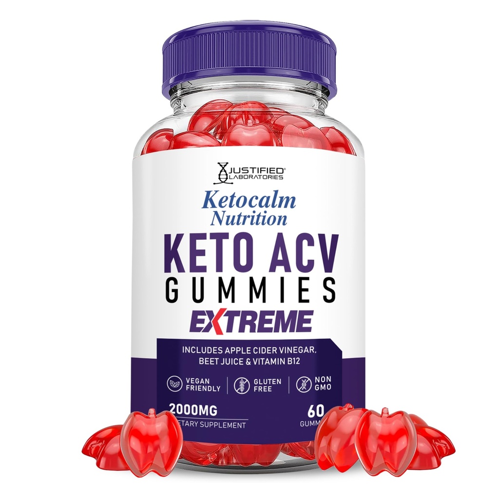 合理实验室 Ketocalm 营养 Keto ACV Gummys Extreme 2000MG Keto Calm 营养 Keto Gummys 苹果 苹果 苹果 苹果 醋 配以石榴 甜菜 汁 粉 B12 Vegan 非 GMO 60 Gummys 配制.