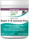 ionic Fizz Super D-K Calcium Plus by pure Essence - 配音: Extra Magnesium, 维生素D3, 维生素K2 强骨和应激支持 - 混合莓 - 14.82oz