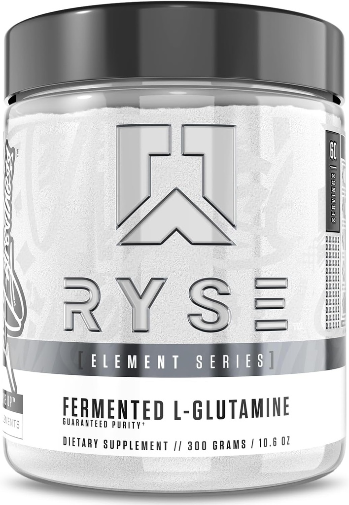 RYSE元素系列 发酵L-Glutamine 氨基-阿西德 | 肌肉和细胞恢复与水分 | Gut, Intestinal, & Immune Health 60 services