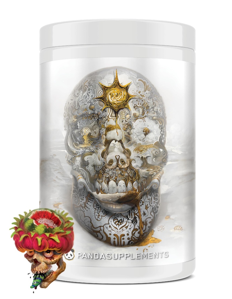 地下生物实验室/熊猫Supps Skull: Nootropic Pre-Workingout, 403mg Cafeine, 隧道视野聚焦,泵,无截面能源(40 Scoops)(Dragonfect 西瓜糖) 骷髅碎屑