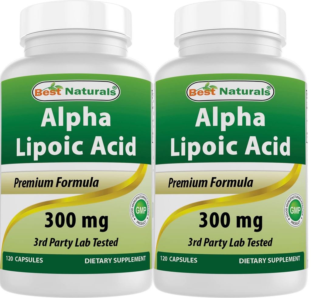 最佳天然物 Alpha Lipoic Acid 300 mg 120 capsules (120 counts (pack of 2)) 最佳天然物: