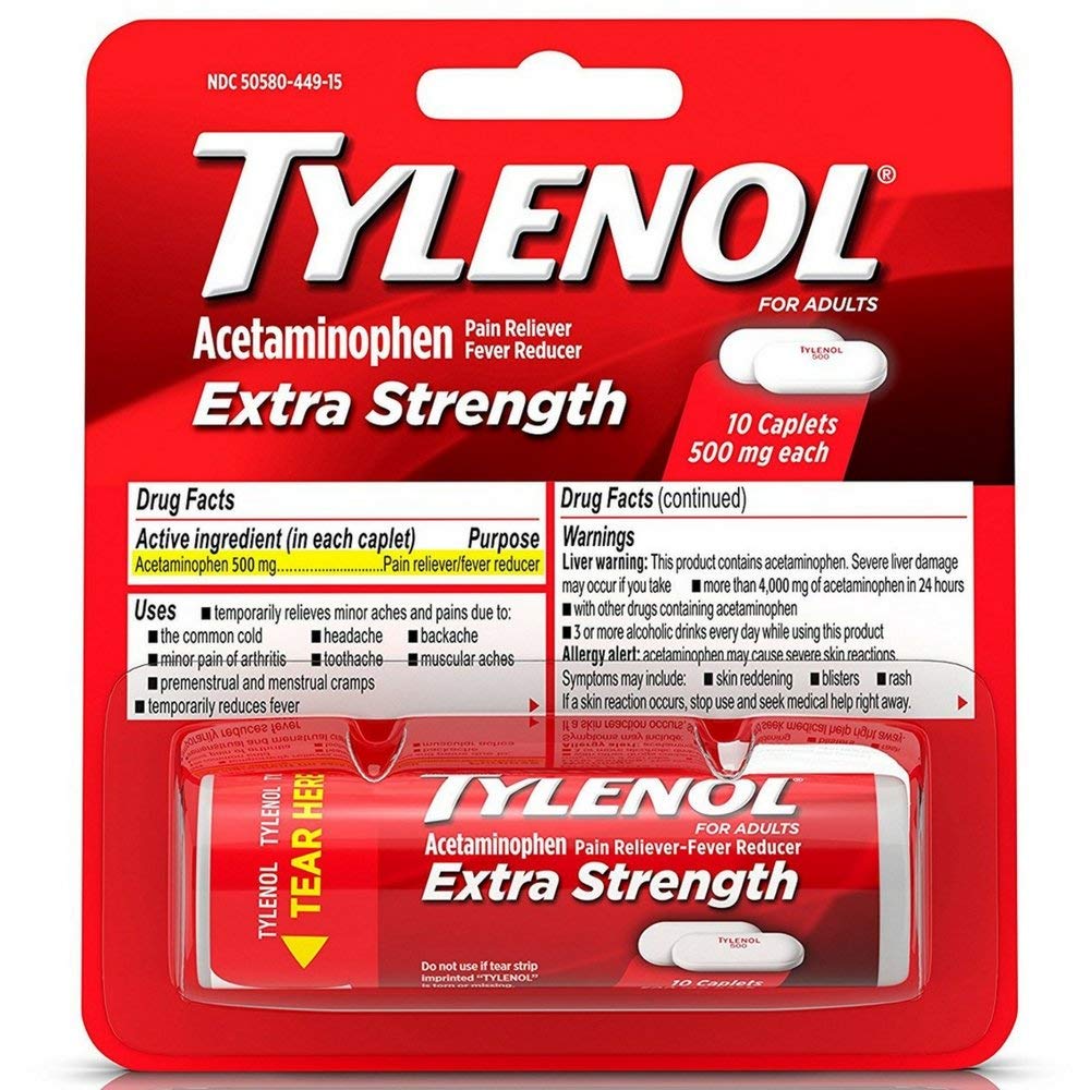 TYLENOL 超强小卡片 10 ea(6包)