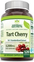 草药秘诀 Tart Cherry 10: 1 标准提取补编 | 1200 Mg Per service | 120 Veggie Capsules | Non-GMO | Gluten Free | | | (1 Pack, 120 Counter) 美国制造.