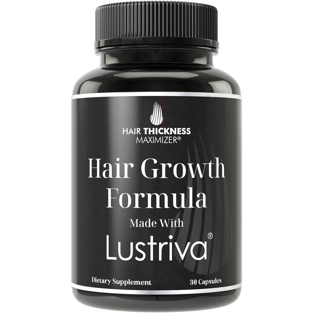 Lustriva 头发生长补充剂 -- -- 临床上证明,对男女的头发生长和皮肤进行双Blind研究,用生物锡10000mcg增强,用于最大结果