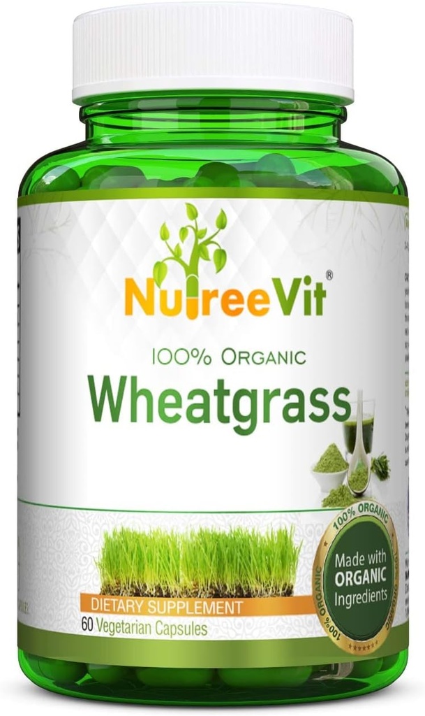 NureVit纯有机小麦草 超食品 粉末 500 mg(320 Capsules)