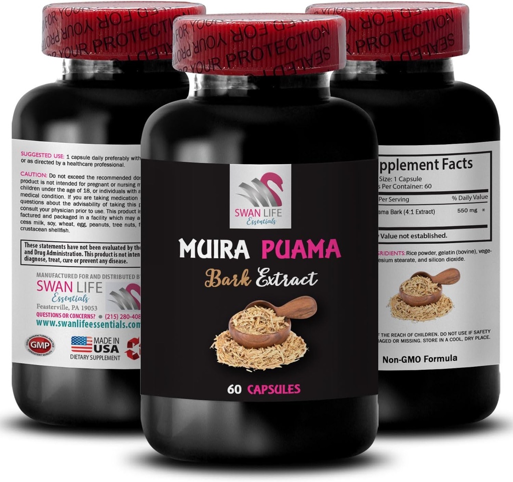 每日力量 - MUIRA PUARK EXTRACT - 自然复原力支持、积极心智组合支持、草药驱动激活、植物能源来源、全日能源促进、平衡能源 1Bot 60 Caps