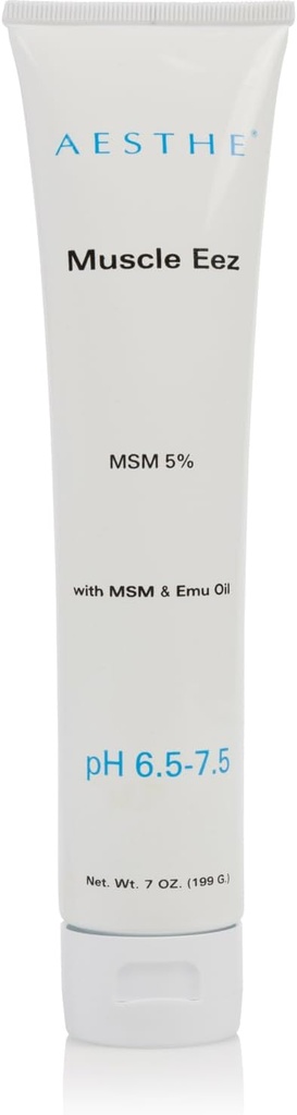 Aesthe Muscle EEZ 联合和肌肉恢复Gel - 以5%的MSM & Emu Oil 换取健康 - 天然植物配方 Aloe Vera - 肌肉、联合、草原的治疗Gel - 7 oz