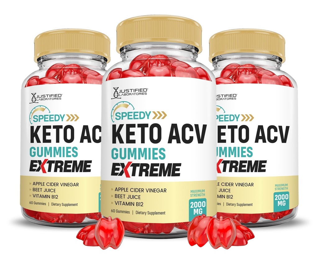(3 Pack) 速度 Keto ACV Gummys Extreme 2000MG 速度 Keto Gummys 高级公式 Apple Cider Vinegar 配有石榴蜂蜜汁粉 B12 Vegan Non GMO 180 Gummys