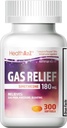 HealthA2Z® Gas Relieve Simethicone 180mg| 胃部不适和气体的救世主 |反平滑 | 气体快 (300 count of 1)