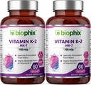活体维生素K2 MK-7-100 mcg 60 Vcaps 2 Pack - 支持强骨免疫健康