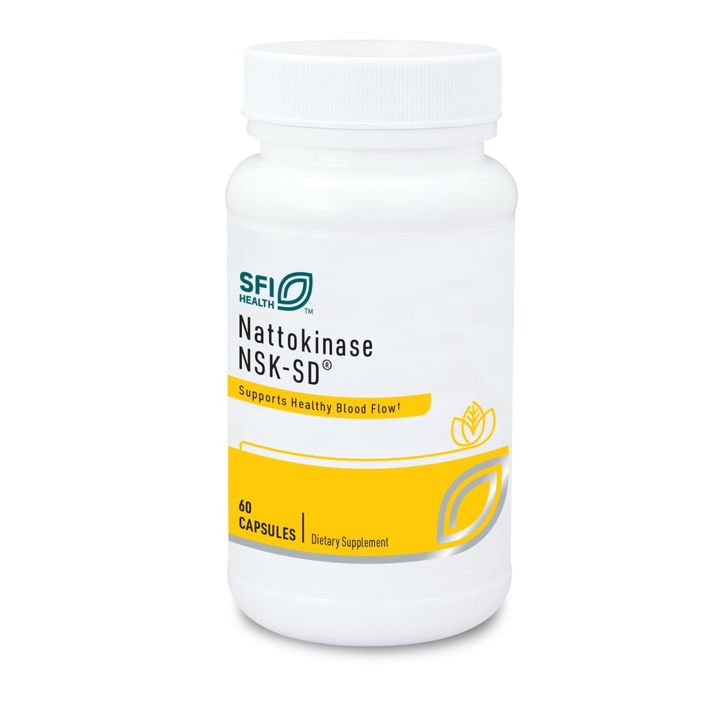 Klaire Labs SFI 健康 Nattokinase NSK-SD - 心血管支持蛋白质分析酶,乳制品和无胶囊酶(60 Capsules)