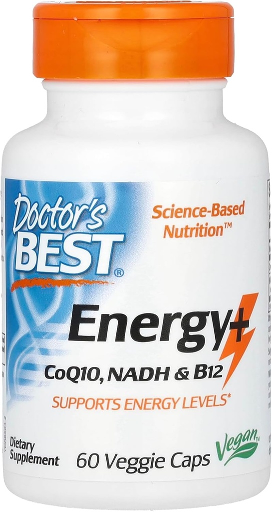 博士最佳能源+CoQ10,NADH & B12,Imune System, Energy, Mood, 60 Ct