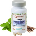 量子健康睡眠(Quantum Health Sleep Melatonin) 2mg 健康休息支持与放松的Valerian Root, Lemon Balm & L Theanine Daily Mind & Body Well Being for Women & Men - 30 Capsules 组合在一起