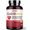 ZEBORA CoQ10-400mg-Softgels 配有 PQQ, BioPerine & Omega-3, Coenzyme Q10(Ubiquinone) 高吸附,强抗氧化剂,支持心脏和能量生产,120 服务辅助