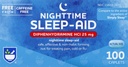 Rite Aid Nighttime Sleep Aid Diphenhydolamine HCI 25 mg, 100 Mini Caplets QQ非海比特形成睡眠补充 QQ Insomonia最佳睡眠援助 QQ 失眠和焦虑救济项目 自然睡眠援助