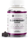 Kate Naturals Elderberry Gummys 配有维生素C和锌的成人与儿童. 支持免疫的美味桑布库斯草莓(90份,45天供应)