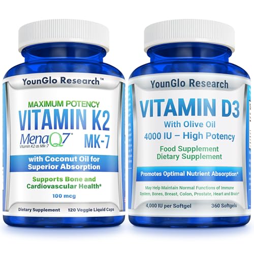维生素D3 4000 IU和维生素K2 MK7 100 mcg 补充剂