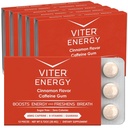 维特能源 咖啡因 Gum 60mg Cafeine, B 维生素,瓜拉纳,无糖。 (肉桂, 12pcs, 6 Pack)