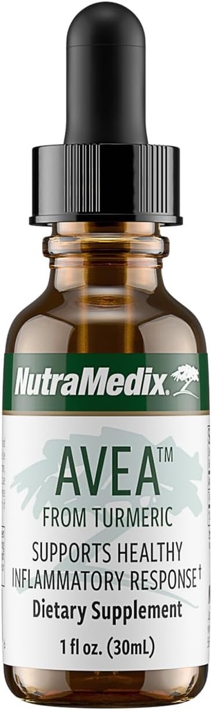 NutraMedix Avea Turmeric 提取 - 压力、支持和促进健康炎症反应的液体图尔克补充剂 - 每日压力救济滴(1oz / 30ml)