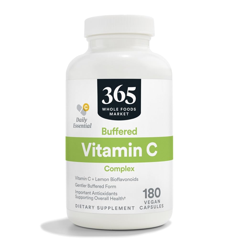 365 由全食品市场提供,缓冲Vit C w/Bioflavoids 500 MG,180 CT
