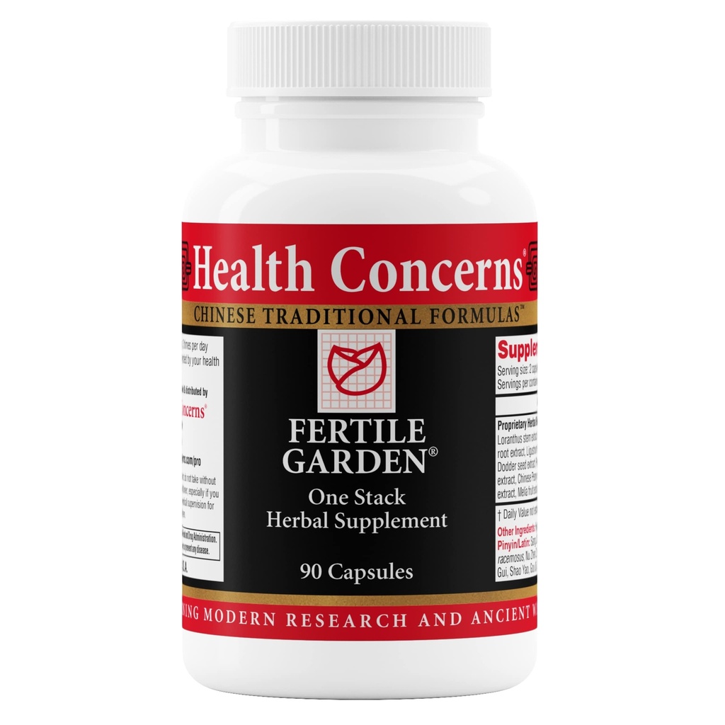 Fertile Garden – 对女性的生育支持 – 月经周期和生殖健康 – 与 Ashwagandha, Dong Quai, Peony – 90 Capsules 的中国草药配方
