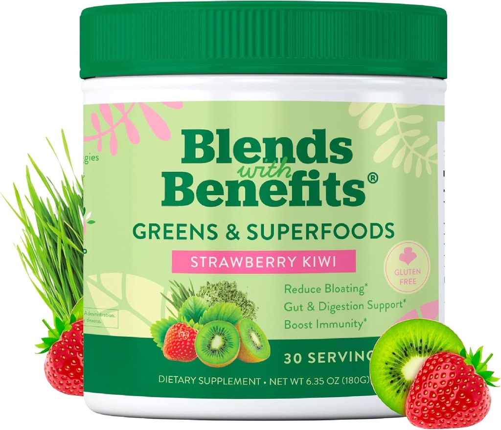 360 营养混合剂与福利 超级绿皮粉 W/Probiotics, 消化酶, 糖和Gluten Free, Plant 基于超食品的饮料混合剂 Gut健康, Bloating, 豁免, 整体健康, 6.35 oz