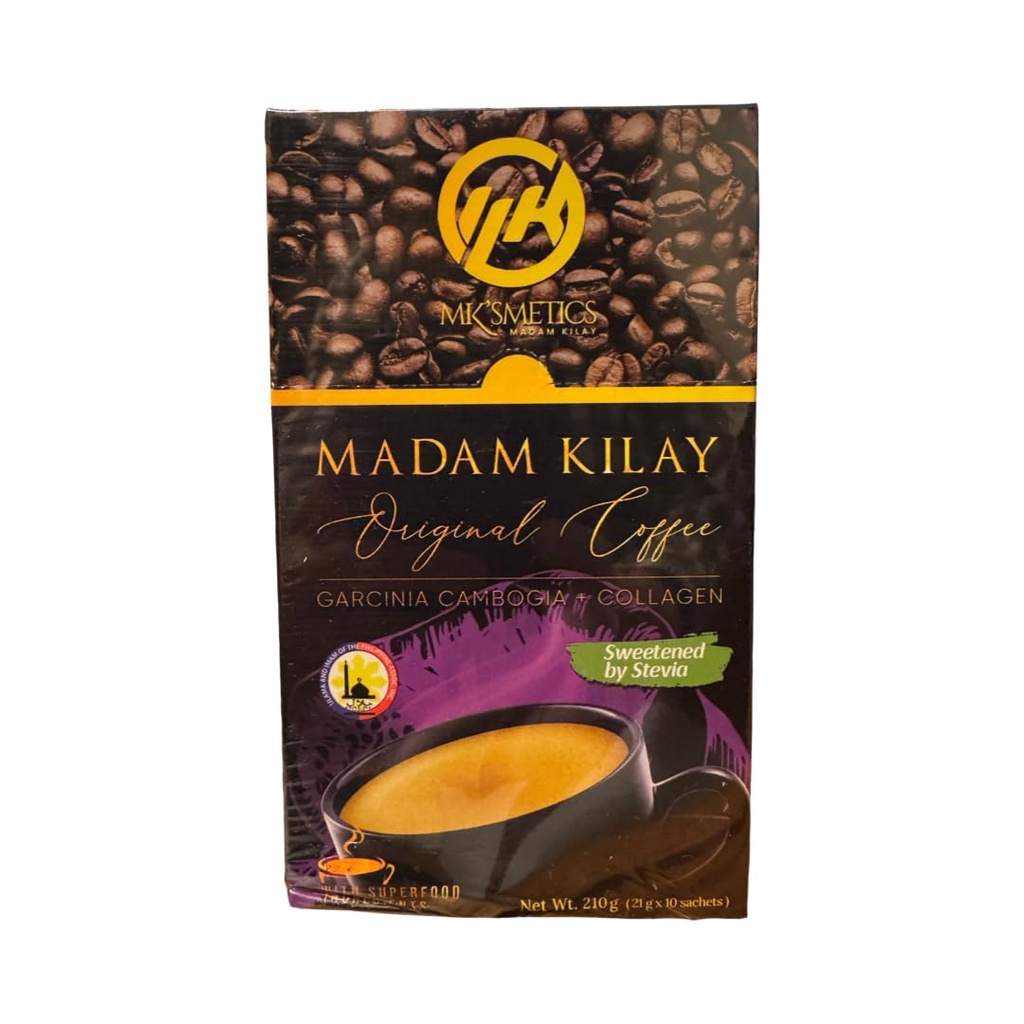 Slimming-K Coffee by Madam kilay, Fat Burner + Collagen (21g), 10 Counter (Pack of 1) (英语).