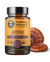 蘑菇井 Reishi Mushroom Capsules, 有机红色Reishi 支持免疫,传统神经系统支持和心血管健康,90 Vegan Capsules*