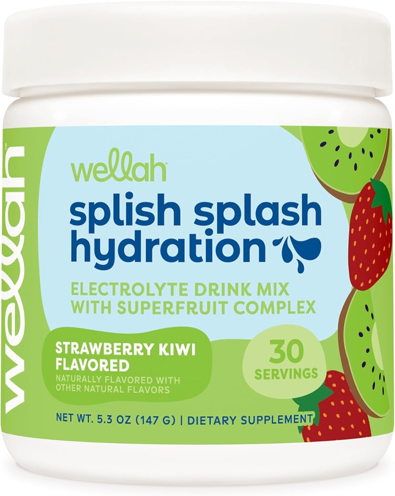 Wellah Splish Splash 水压电解液 饮料混合剂(Strawberry Kiwi Flavored, 30名服务员)