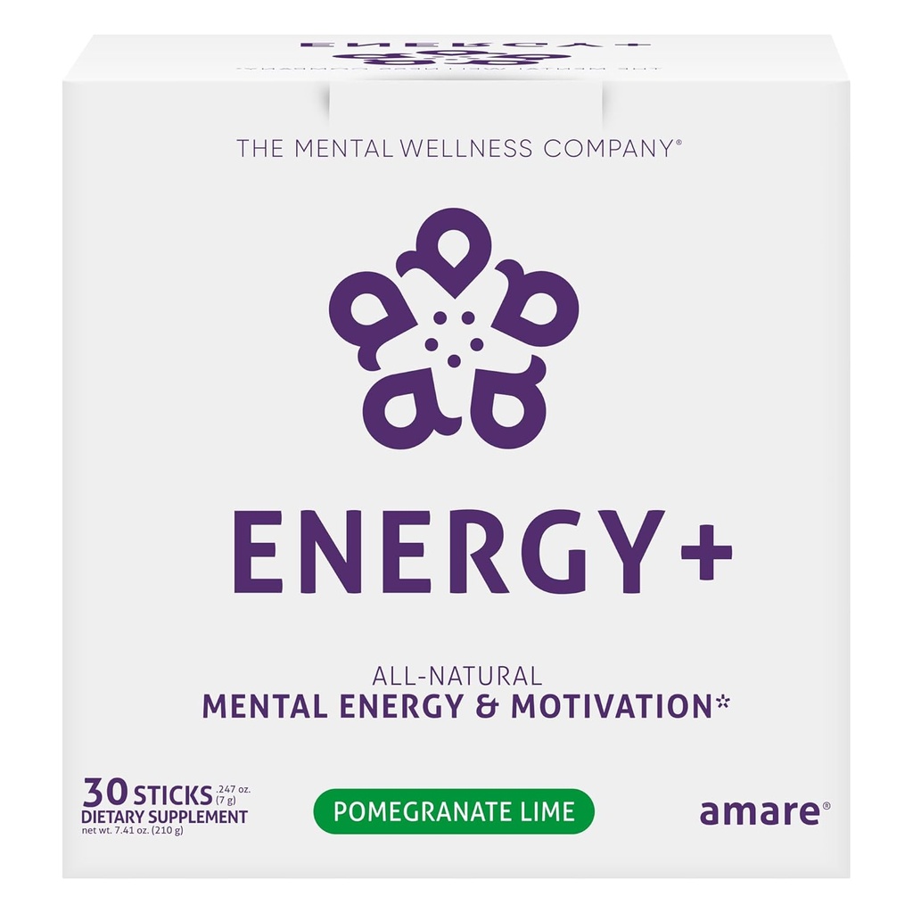 Energy+ 以工厂为主的精神能量和动力饮料,Pomegrate Lime, 30棒