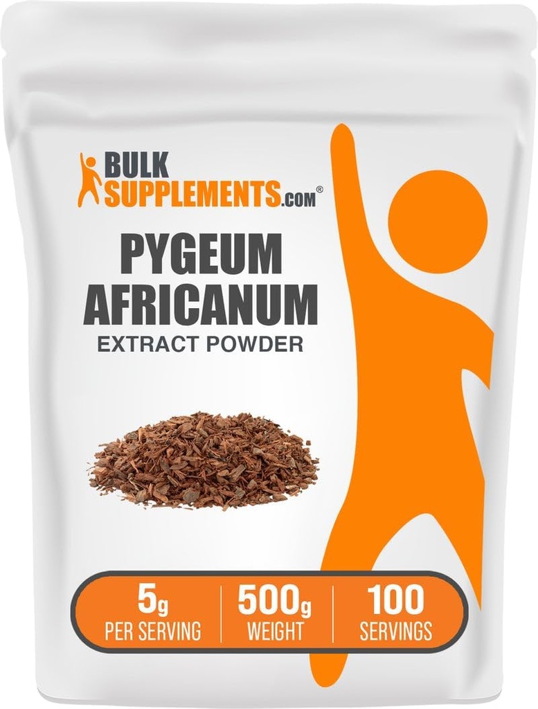 bulk supposes.com Pygeum Africanum 提取粉末 - 来自Pygeum Bark,营养补充 - Gluten Free - 每服5克,500克(1.1磅)(包1)