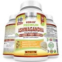 FRESH 保健 Ashwagandha Capsules KSM-66 1200mg 纯根抽取与黑辣椒用于高吸附 - Potent Ashwagandha 补充 - 60 Vegan Capsules