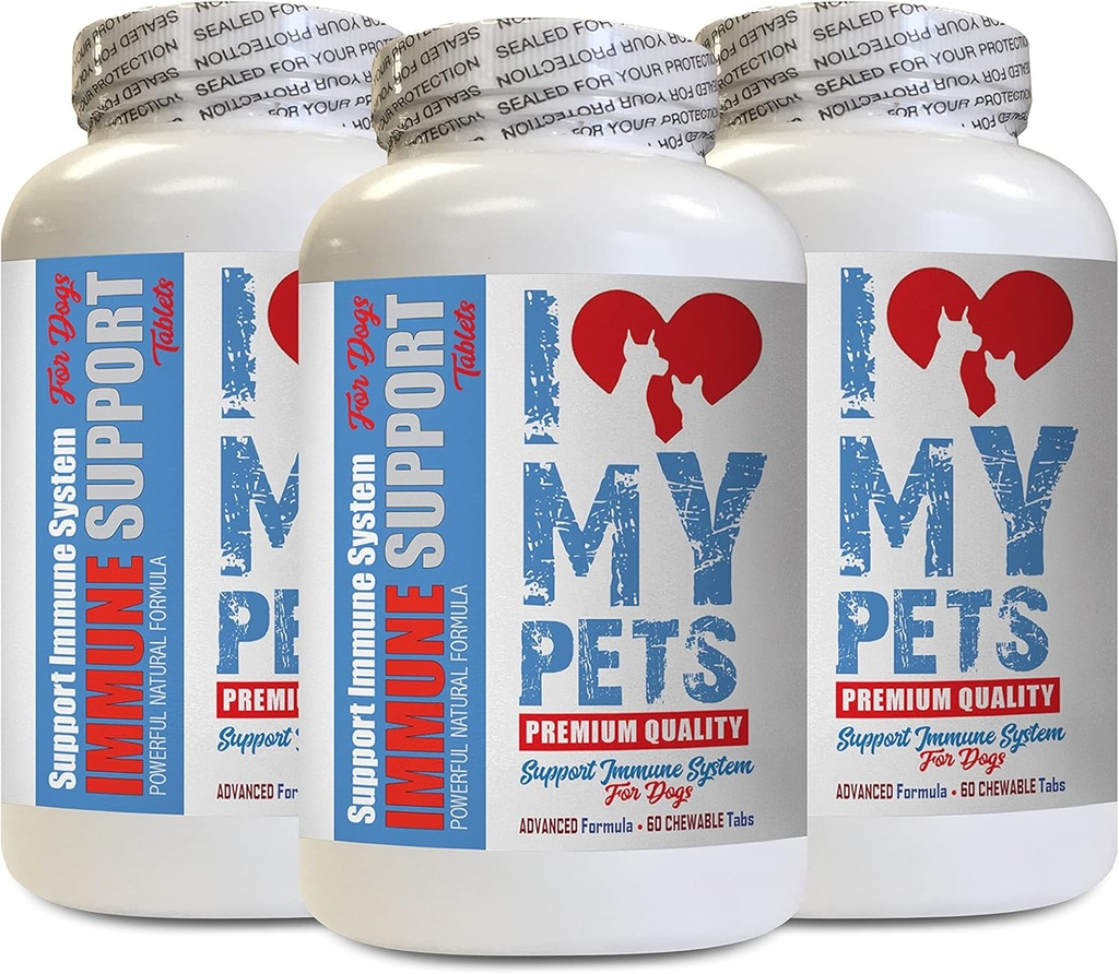 antioxidant Dog Treats - Dog Immune Support - Booster - Healthy PET - Supplement - Dog Allergy Relief Pills - 180 Treats (3 Bottles)