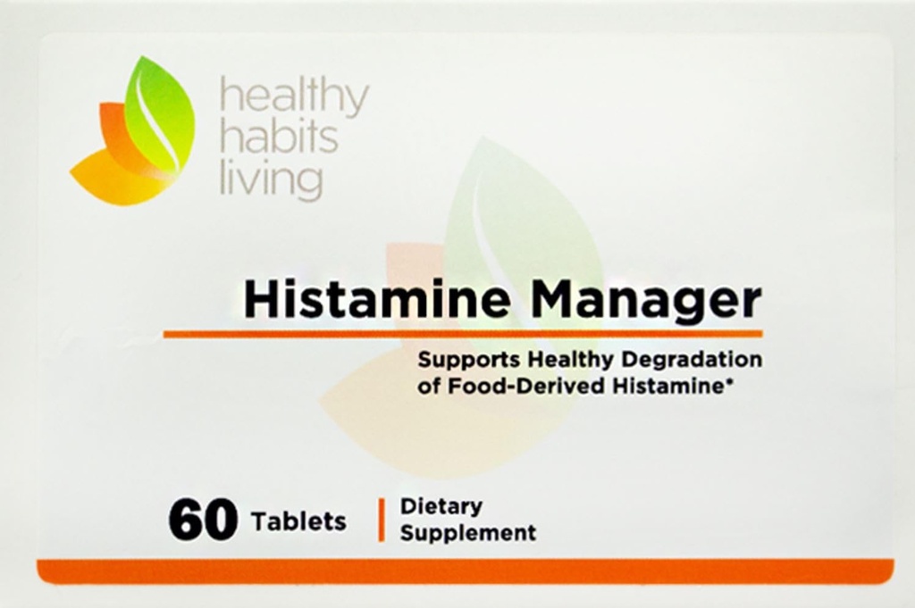 Histamine Manager – 每块Diamine Oxidase DAO 新型改进型配方 20,000 HDU – 消化酶 帮助阻塞和管理食品-惯用Histamine 异性配方 – 60个配方(1盒)