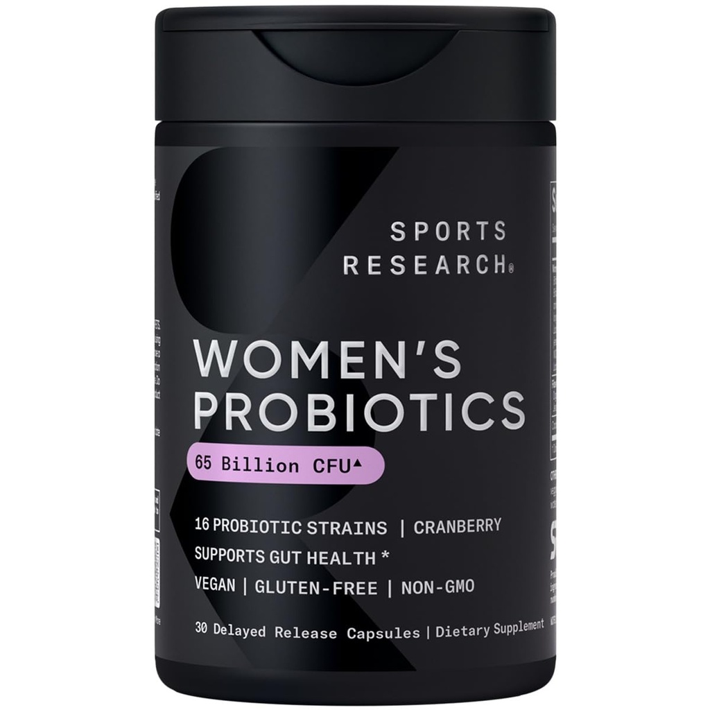 运动研究 · 以预生药物为药的妇女增生药物,65亿CFU - Vegan Capsules for Gut Health and Entertainive Supports, Cranberry - 非GMO认证 & Gluten Free - 30 Counts