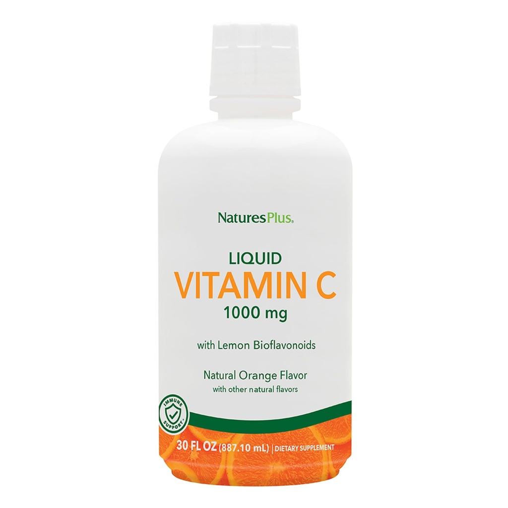 液态维生素C - 1000毫克,30 fl oz - 配柠檬 Bioflavonoids - 蔬菜, Gluten Free - 30 services