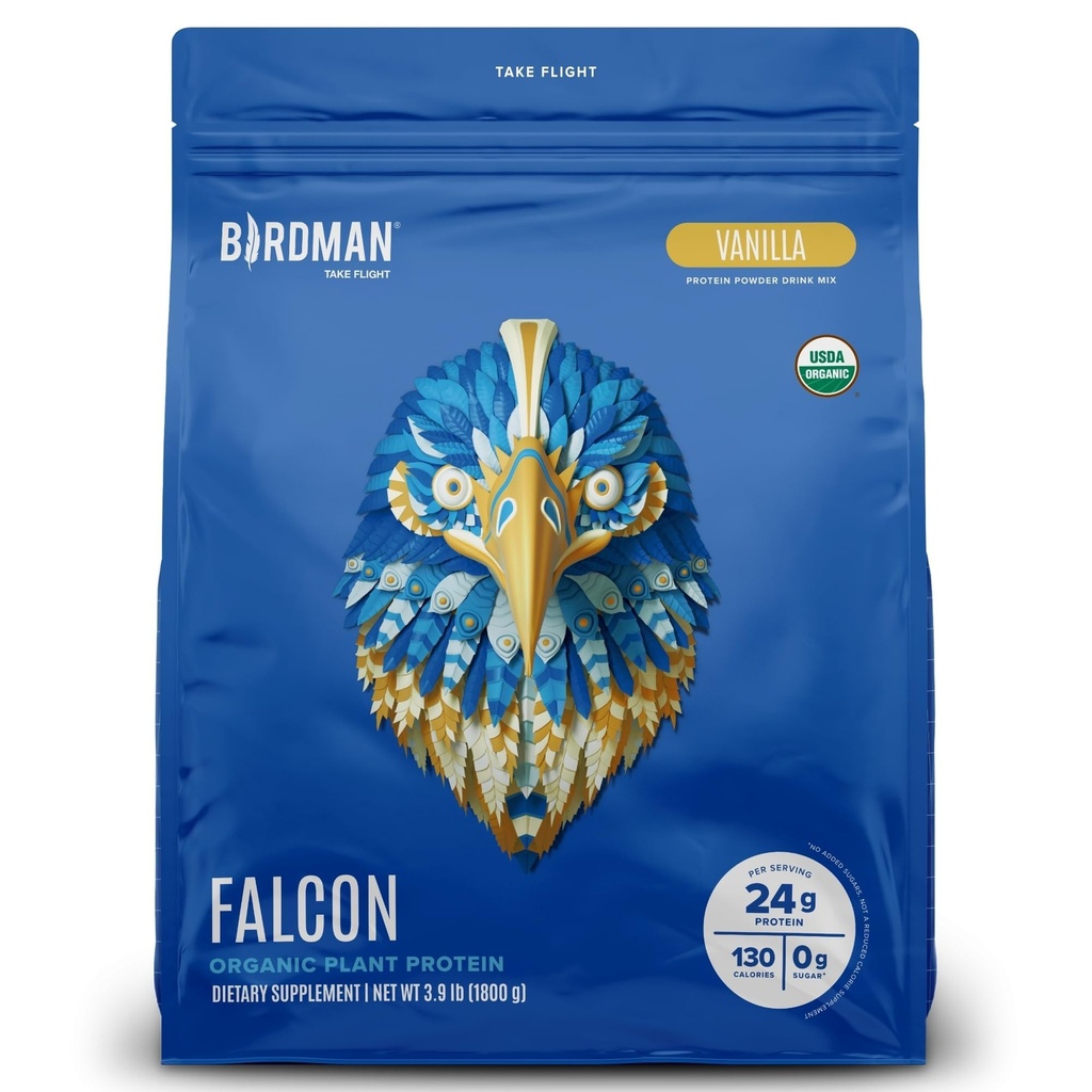 BIRDMAN 猎鹰 Vegan 蛋白质 蛋白质 蛋白质 蛋白质 无糖 植物 蛋白质 低碳酸盐 乳制品 无胶 克托 Non Whey 蛋白质 蛋白质 蛋白质 Pea 蛋白质 | Vanilla Flavor - 60 services - 3.9 lb