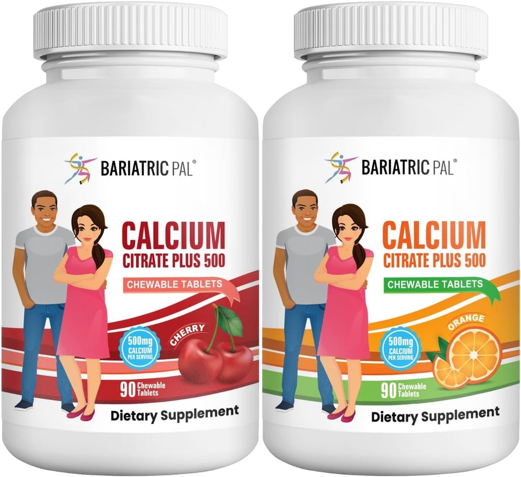 BariatricPal Calcium 500mg 可切片 - 2-Flavor Varige 包