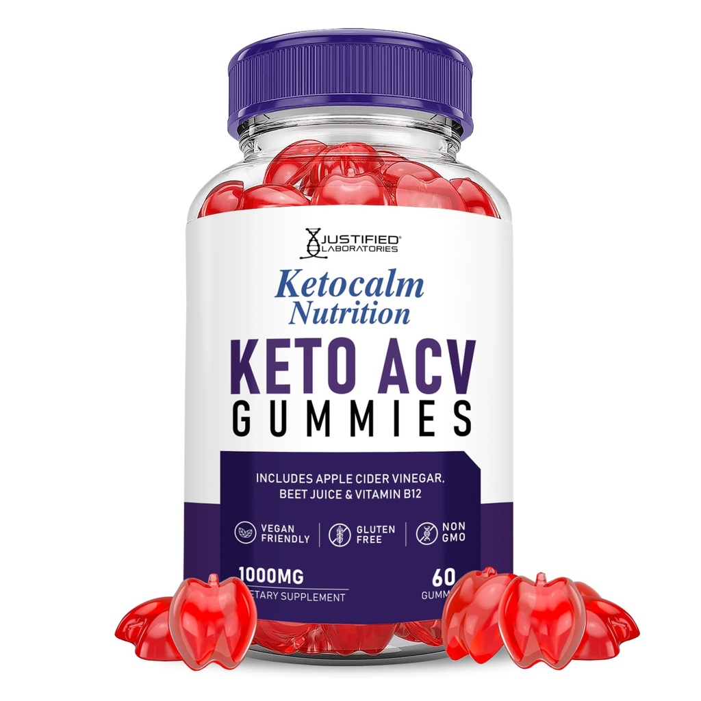 合理实验室 Ketocalm 营养 Keto ACV Apple 苹果苹果苹果醋 醋 配有石榴甜菜汁 粉 B12 Vegan Non GMO 60 Gummys