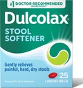Dulcolax Stool 软化剂 氧化液 Gel Capsules, 软化剂 Tentle Capitation Relief for Hard, Dry Stools, Docusate Sodium 100 mg, 25 mg