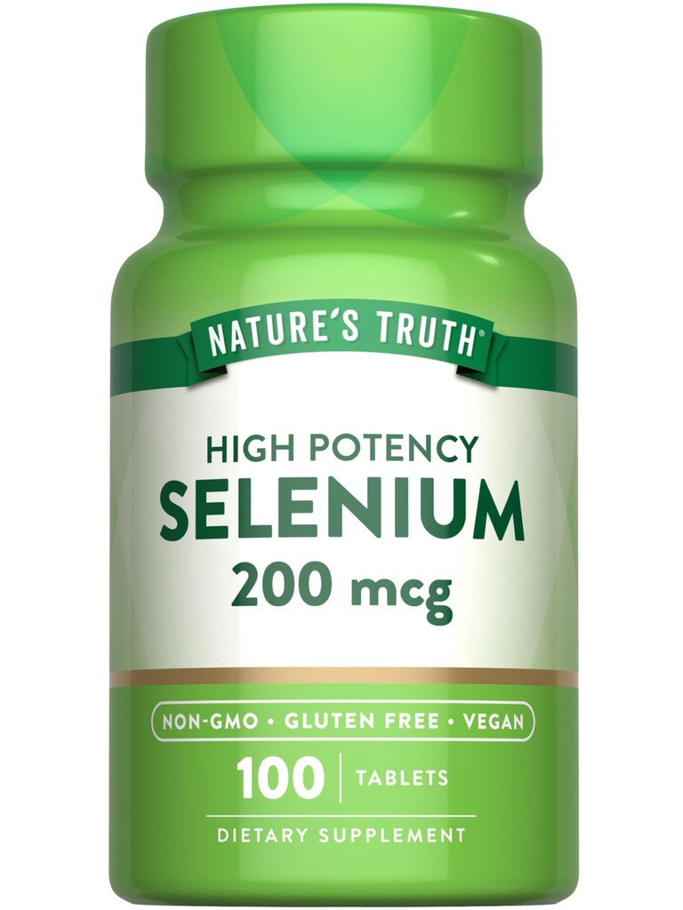 Nature's Truth Selenium 200 mcg Supplement + 基本矿物高潜力片 + Vegan, Non-GMO & Gluten Free