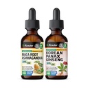 BIO KRAUTER Maca Root Ashwagandha Tincture 2 Fl. Oz. & 韩语Panax Ginsen Tincture 2 Fl. Oz.