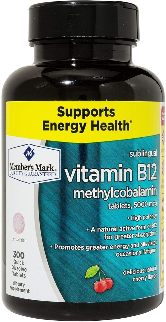 成员 Mark 亚语维生素 B12 5000mcg (300 count)