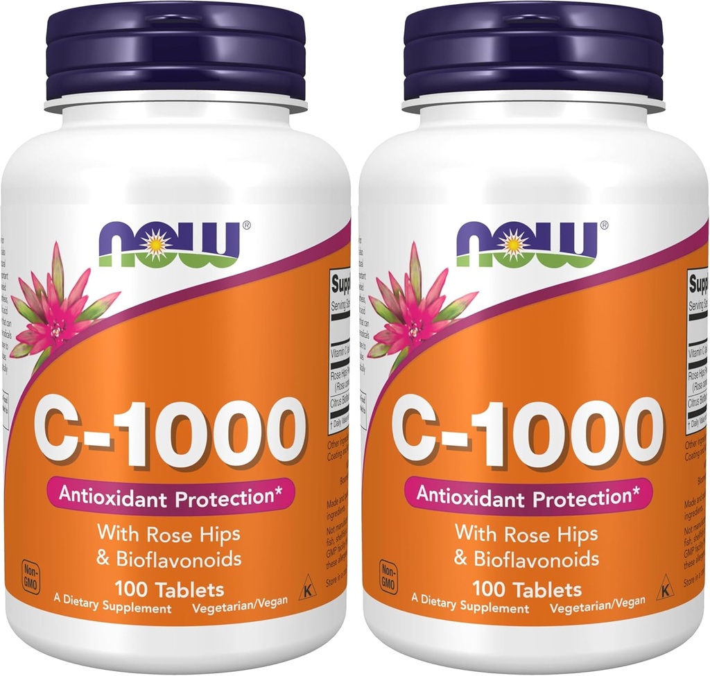现有补充品,配有Rose HIPS & Bioflavoids的维生素C-1 000,抗氧化剂保护*,100片(包2)