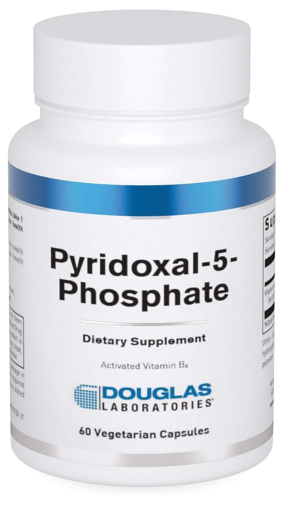 Douglas实验室 Pyridoxal-5-Phosphate(50毫克) 维生素B6 支持神经健康和心血管系统 60 Capsules