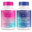 Pink Stork & Blue Stork His and Hers 生育率套装:妇女生育率套装、男子生育率套装、生育前维生素、维特克斯、Inositol、福拉多、维生素B6、60卡普苏勒斯
