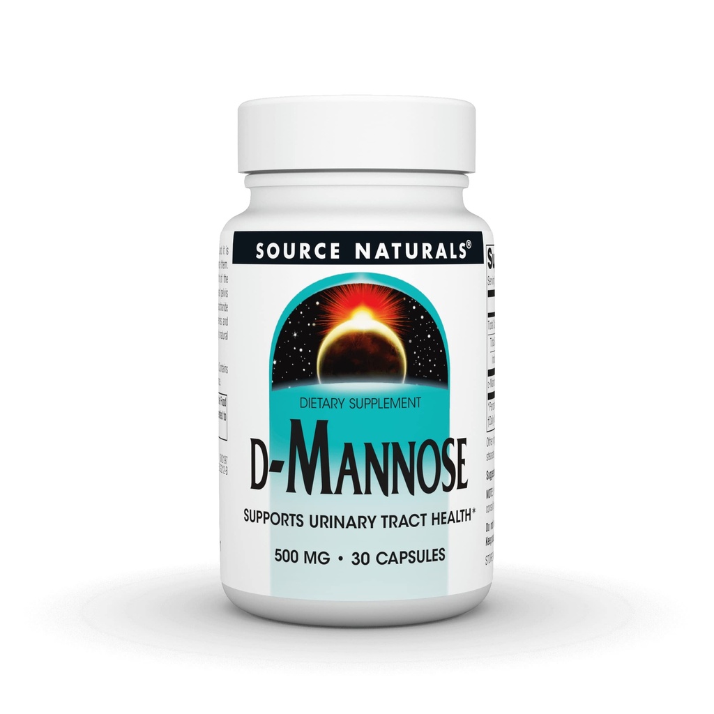 资料来源:Naturals D-Mannose, Potent Urinary Tract & Bladder 健康支助*,500mg - 30 Capsules