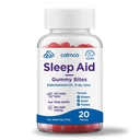 CalmCo 成人睡眠援助 Gummy Bites - 非哈比人形成睡眠支持 25 mg Diphenhydolamine, Easy-to-Chew 夜间睡眠援助 Gummys, 推广更好的睡眠, Fall Asleep Fast, 20 Count