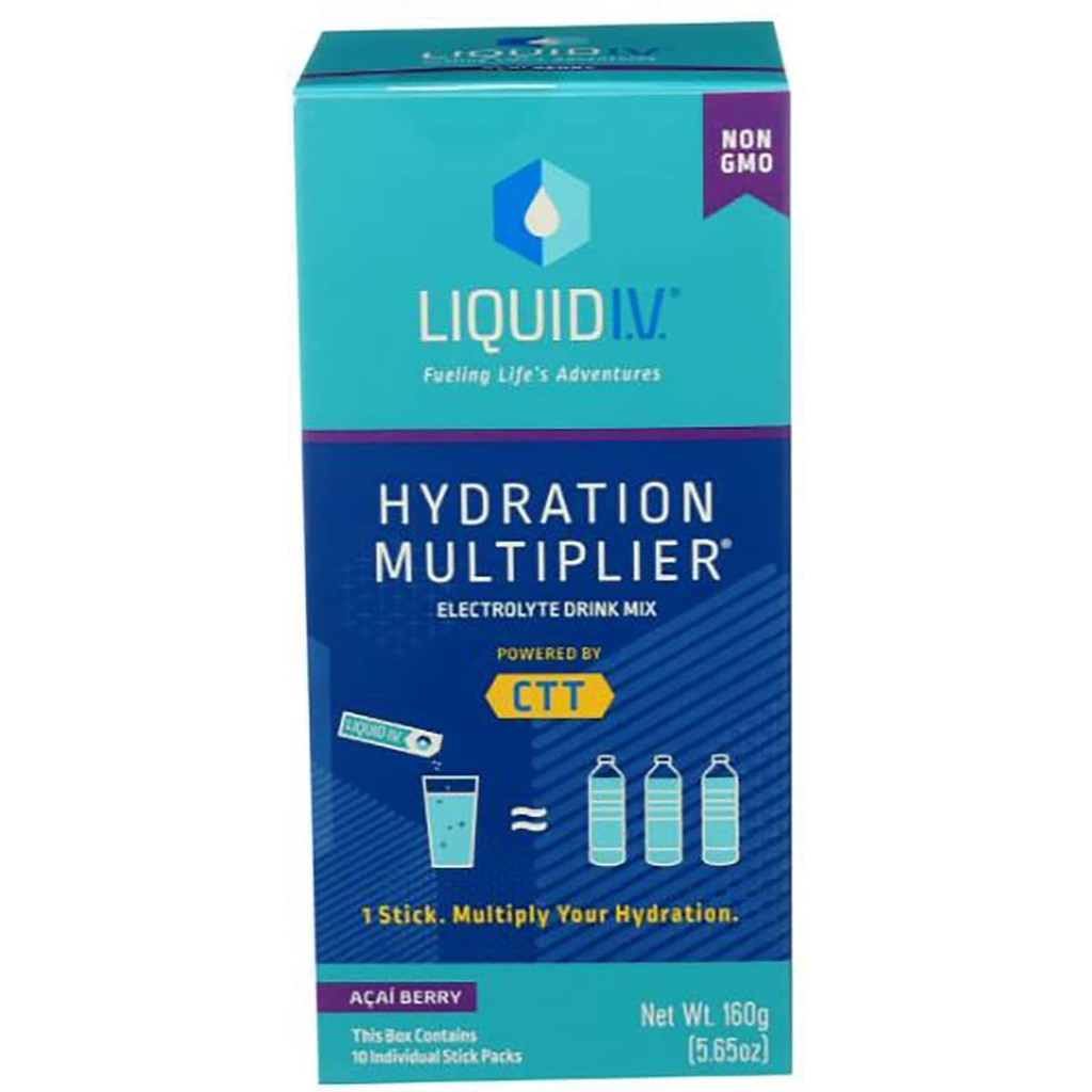 LIQUID IV Acai Berry 水力乘积电解液 饮料混合液, 5.65 OZ