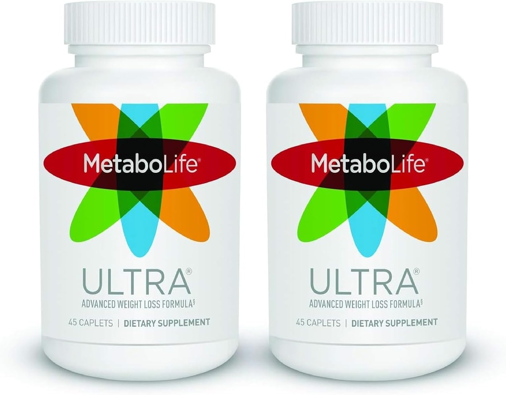 Twinlab Metabolife Ultra - 食物补充剂 - 男女饥饿补充剂 - 800毫克,45个卡片 - 2包
